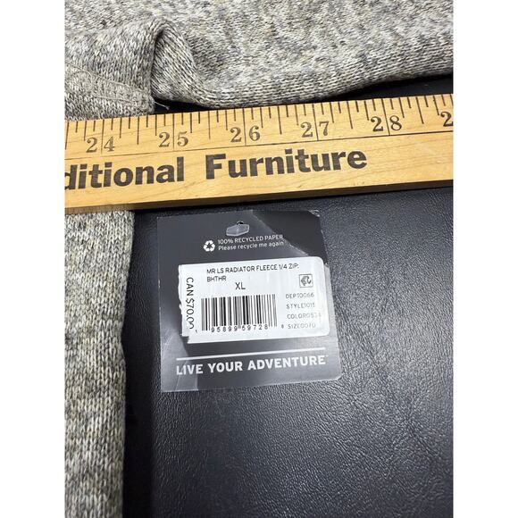 Eddie Bauer Men’s XL Radiator Fleece 1/4 Zip Pullover Heather Gray New With Tags - Picture 6 of 6